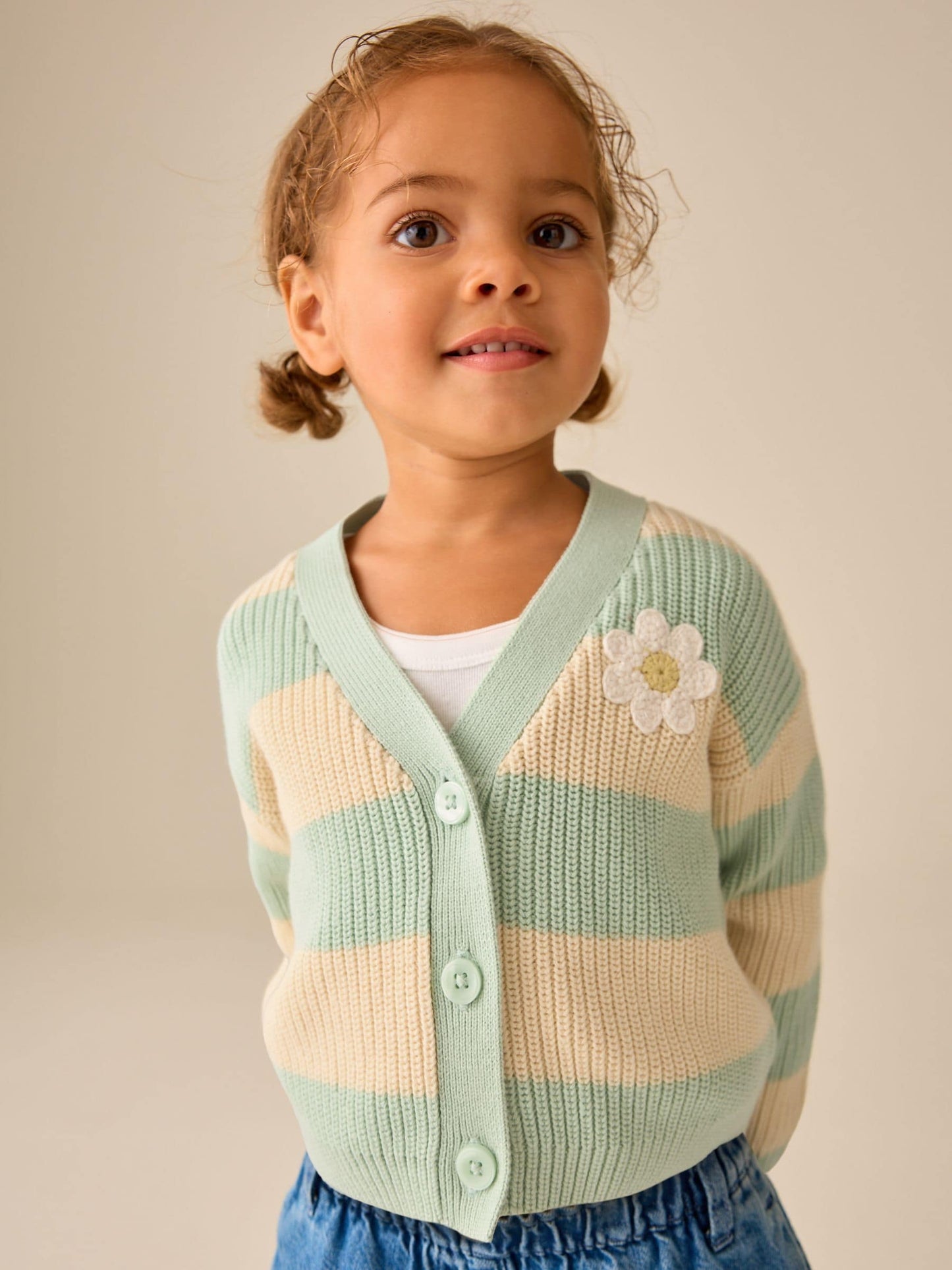 Dsiney Kidz - Blue and Ecru Daisy Days V-Neck Cardigan (3mths-7yrs) image 4