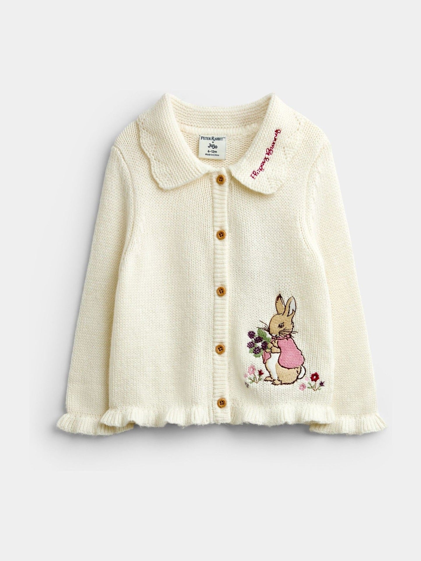 Dsiney Kidz - JoJo Maman Bébé Cream Peter Rabbit Flopsy Knit Cardigan image 1