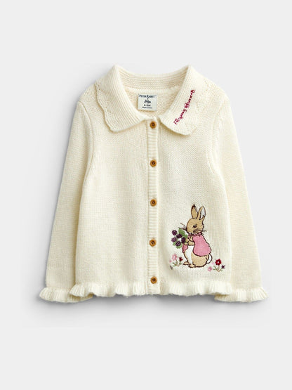 Dsiney Kidz - JoJo Maman Bébé Cream Peter Rabbit Flopsy Knit Cardigan image 1