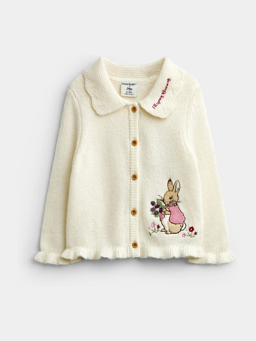 Dsiney Kidz - JoJo Maman Bébé Cream Peter Rabbit Flopsy Knit Cardigan image 1