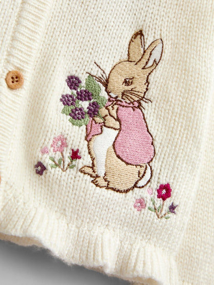 Dsiney Kidz - JoJo Maman Bébé Cream Peter Rabbit Flopsy Knit Cardigan image 3