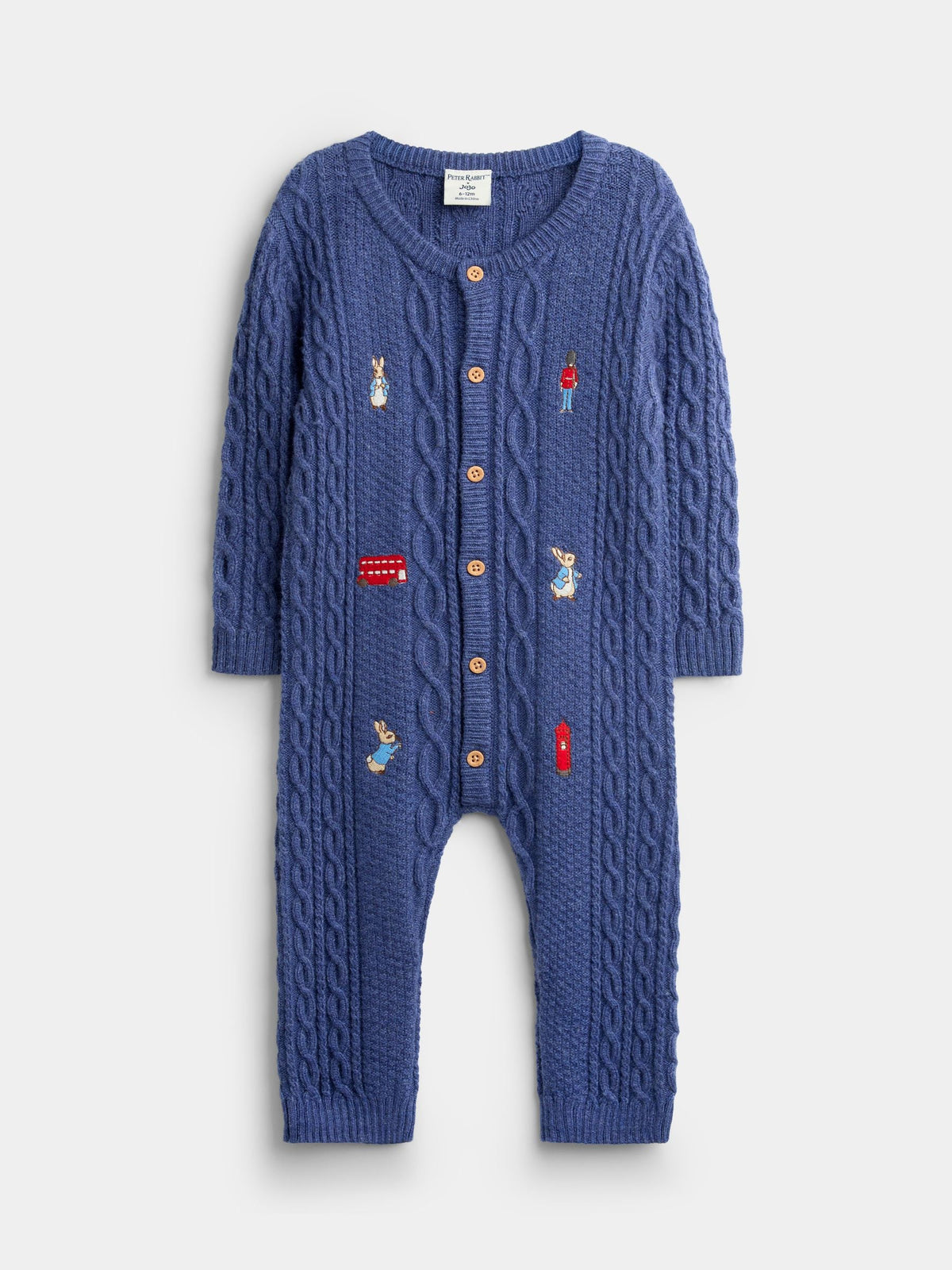 JoJo Maman Bébé Blue Peter Rabbit London Knitted All-In-One - image 2