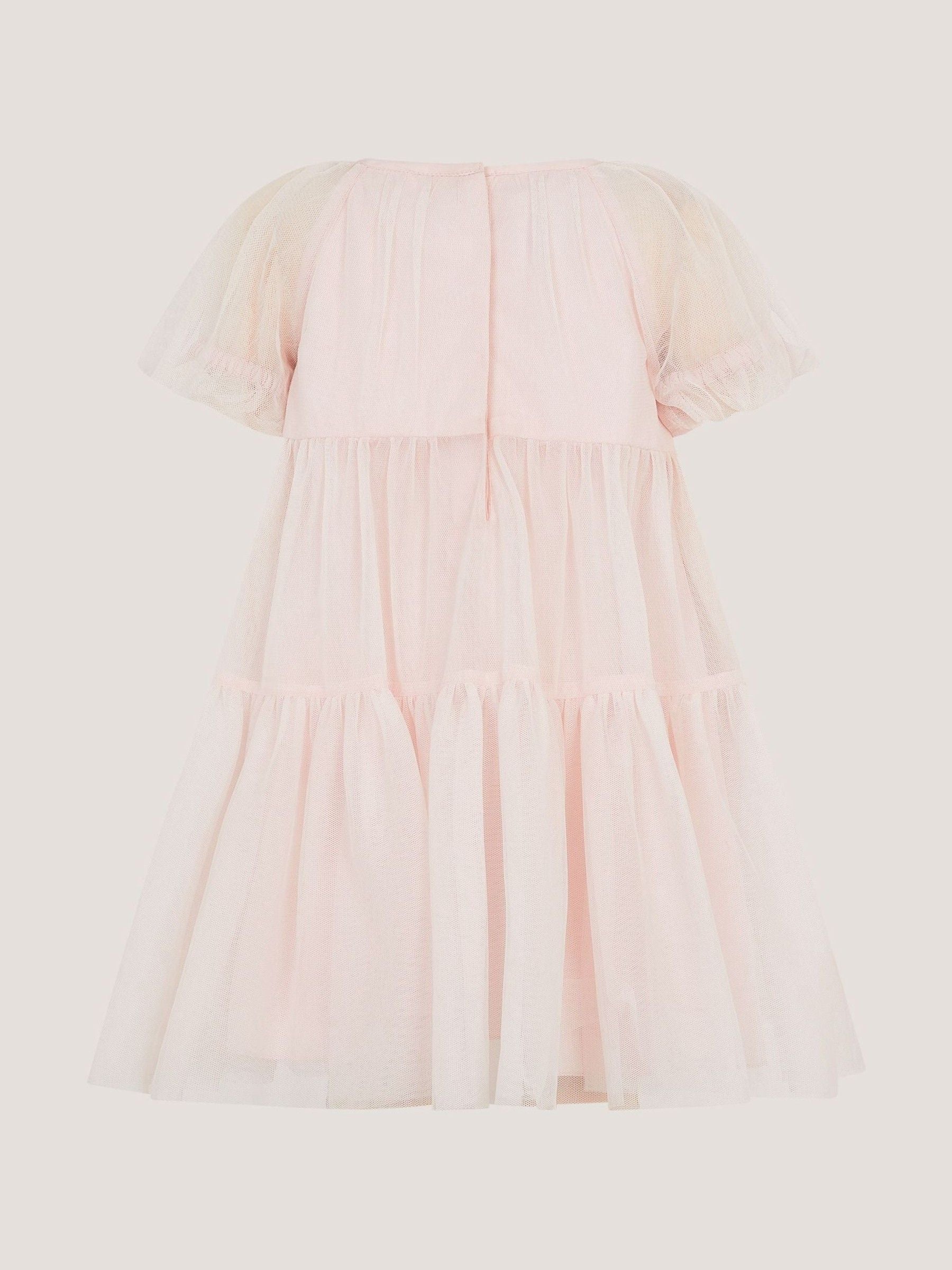 Monsoon Pink Baby Leila Embroidered Tulle Party Dress image 2