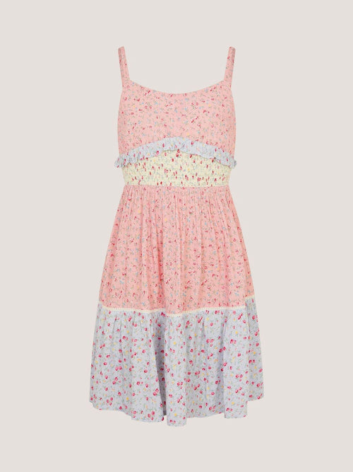 Monsoon Pink Strappy Ditsy Floral Dress image 1