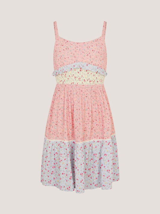 Monsoon Pink Strappy Ditsy Floral Dress image 1