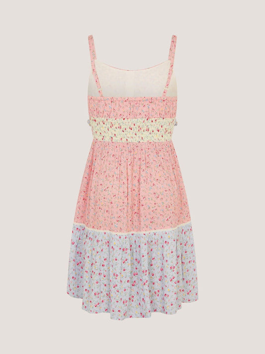 Monsoon Pink Strappy Ditsy Floral Dress image 2