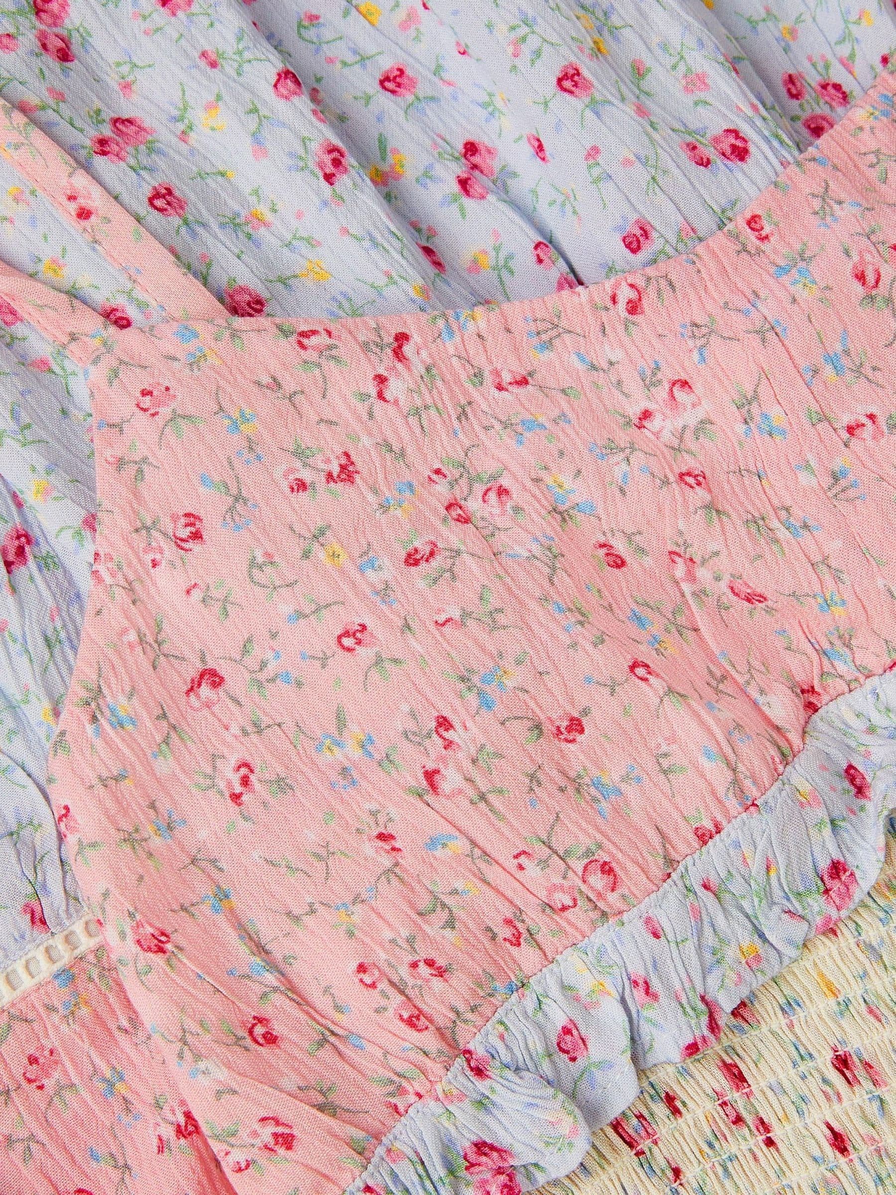 Monsoon Pink Strappy Ditsy Floral Dress image 3