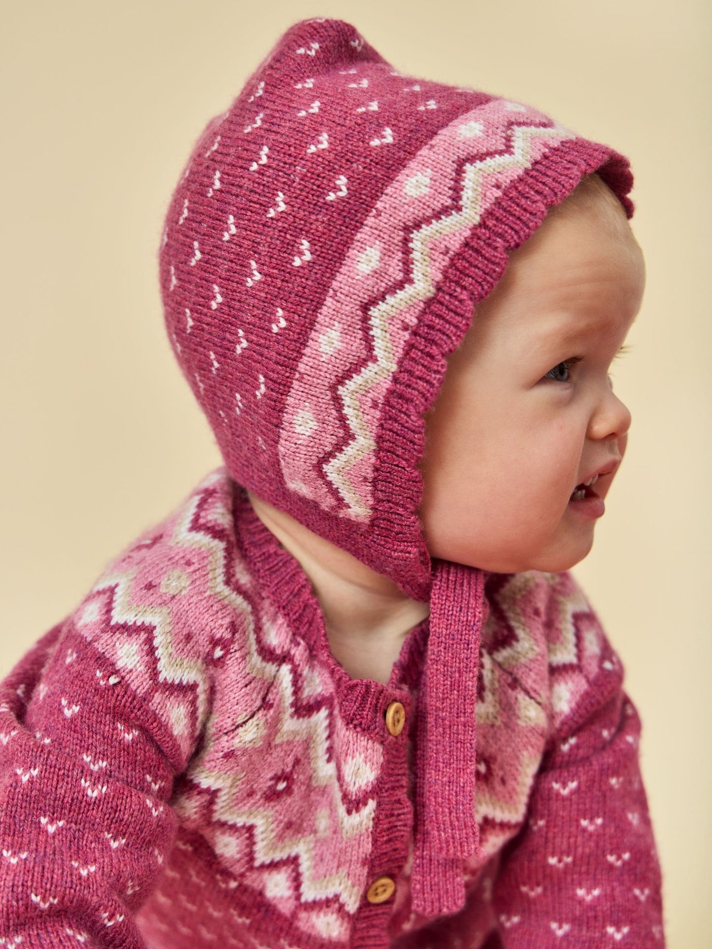 Jojo Maman Bébé Berry Red All-In-One Knit Set image 2