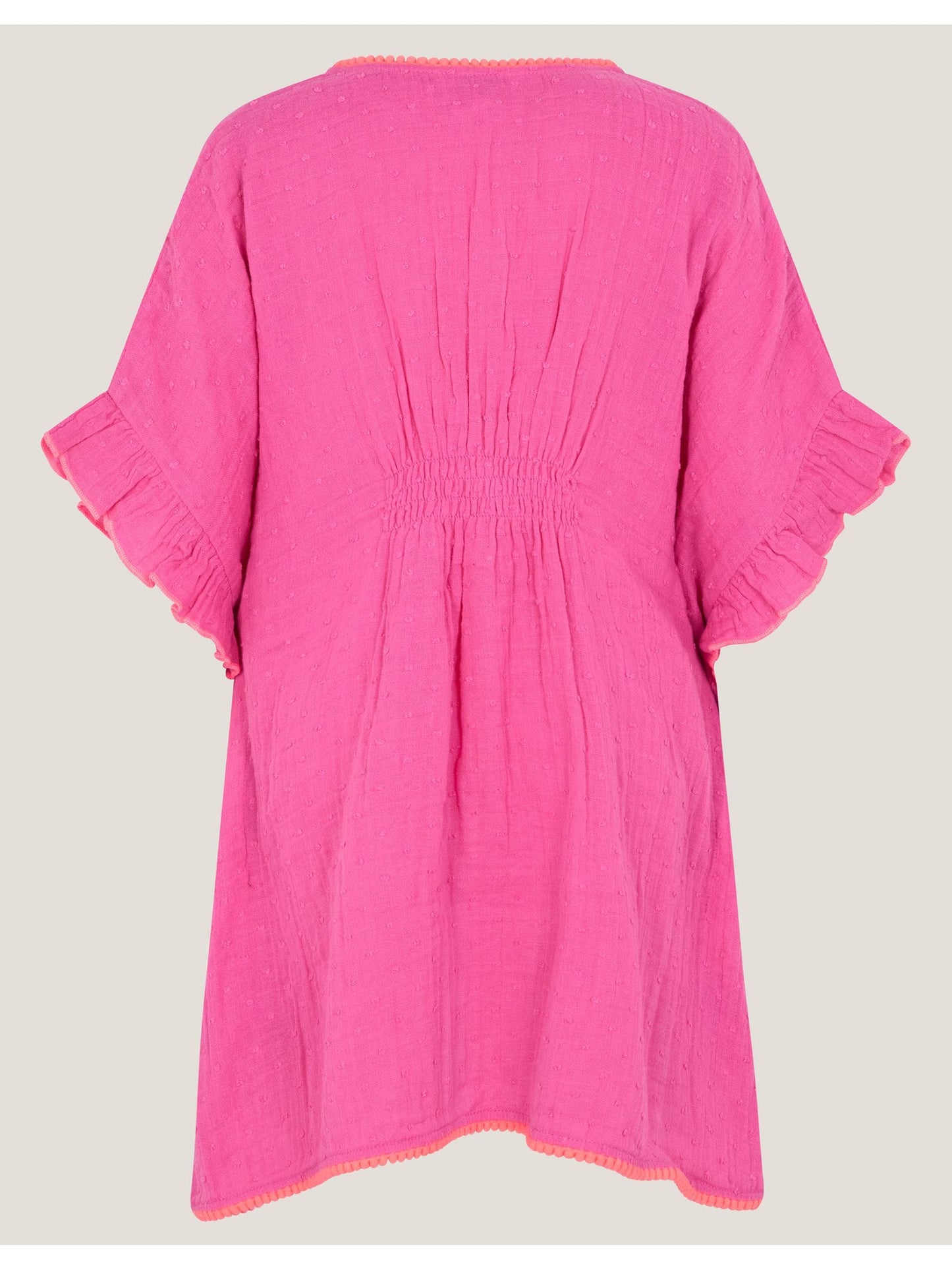 Monsoon Pink Embroidered Cotton Kaftan image 3