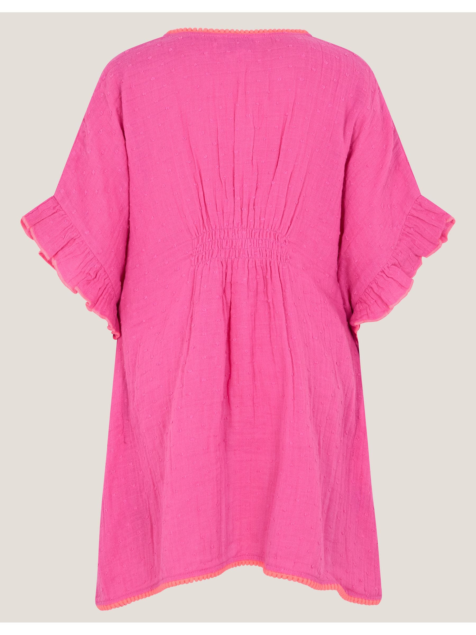 Monsoon Pink Embroidered Cotton Kaftan image 3
