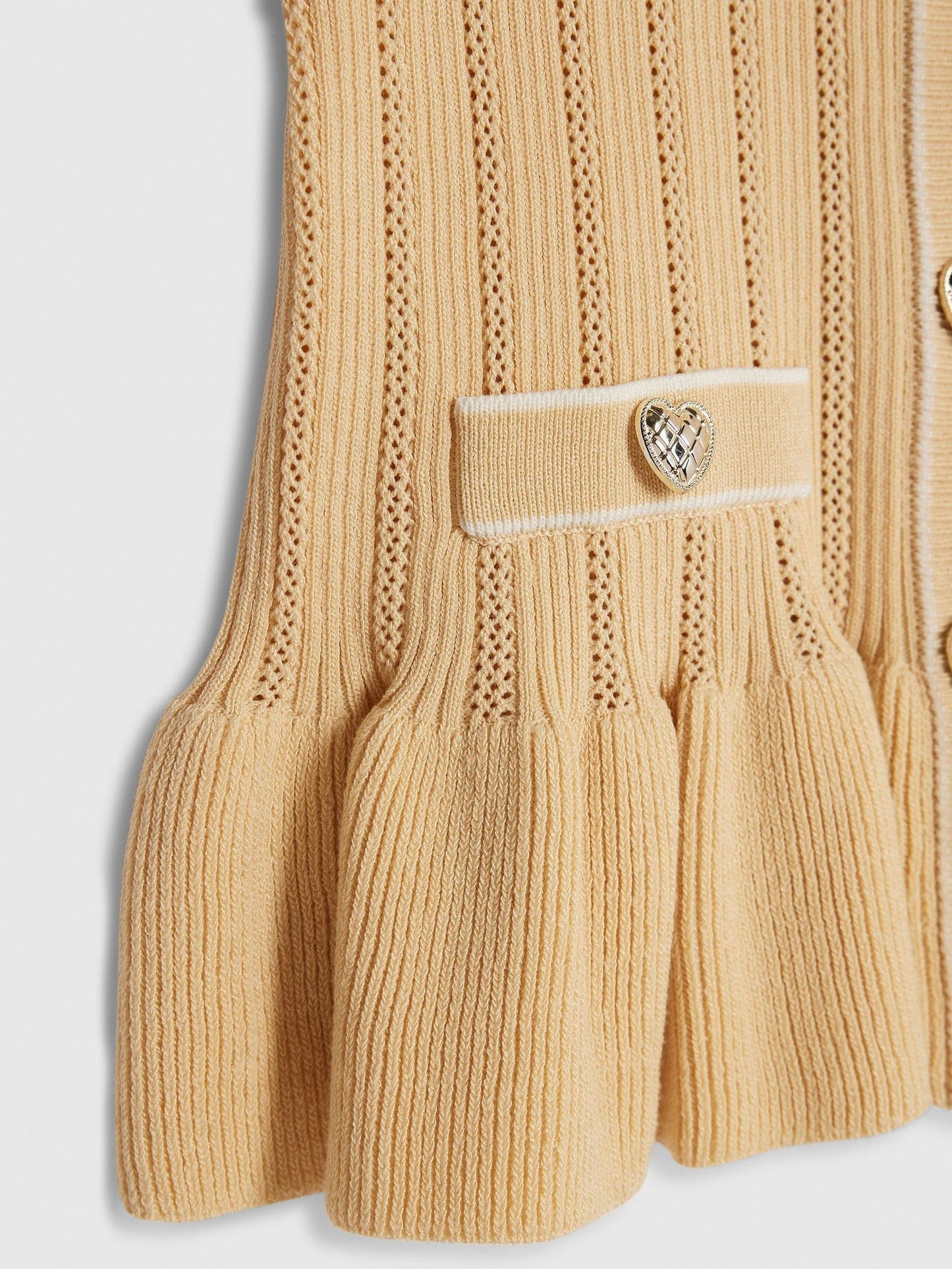 Dsiney Kidz - River Island Brown Knitted Peplum Cardigan & Kickflare Set image 4