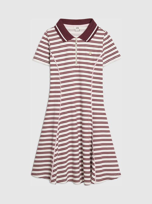 Dsiney Kidz - River Island Red Stripe Rib Polo Dress image 1