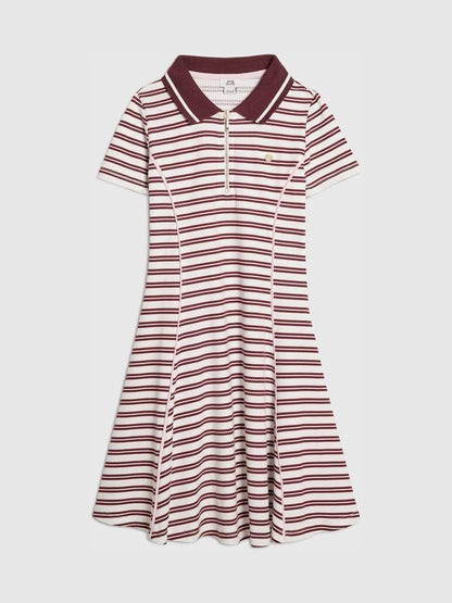 Dsiney Kidz - River Island Red Stripe Rib Polo Dress image 1