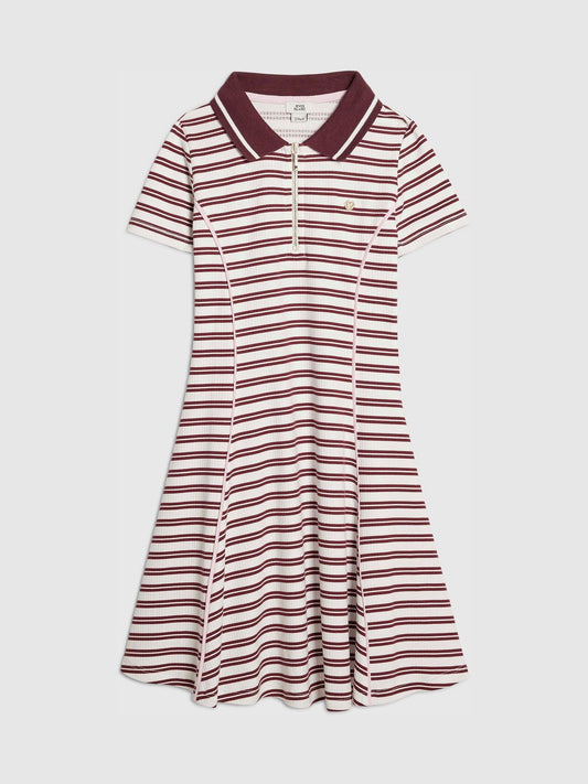Dsiney Kidz - River Island Red Stripe Rib Polo Dress image 1