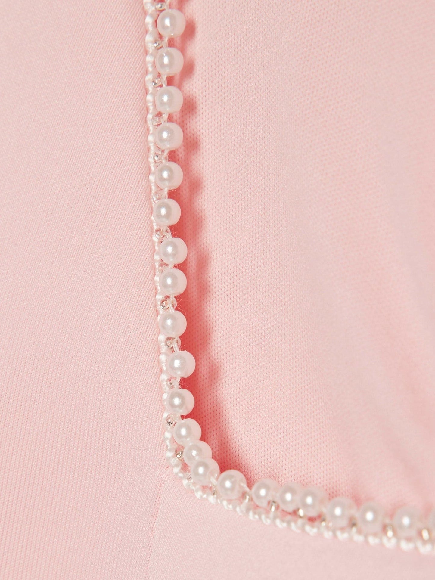 River Island Pink Puff Sleeve Scuba Bow Dress image 3