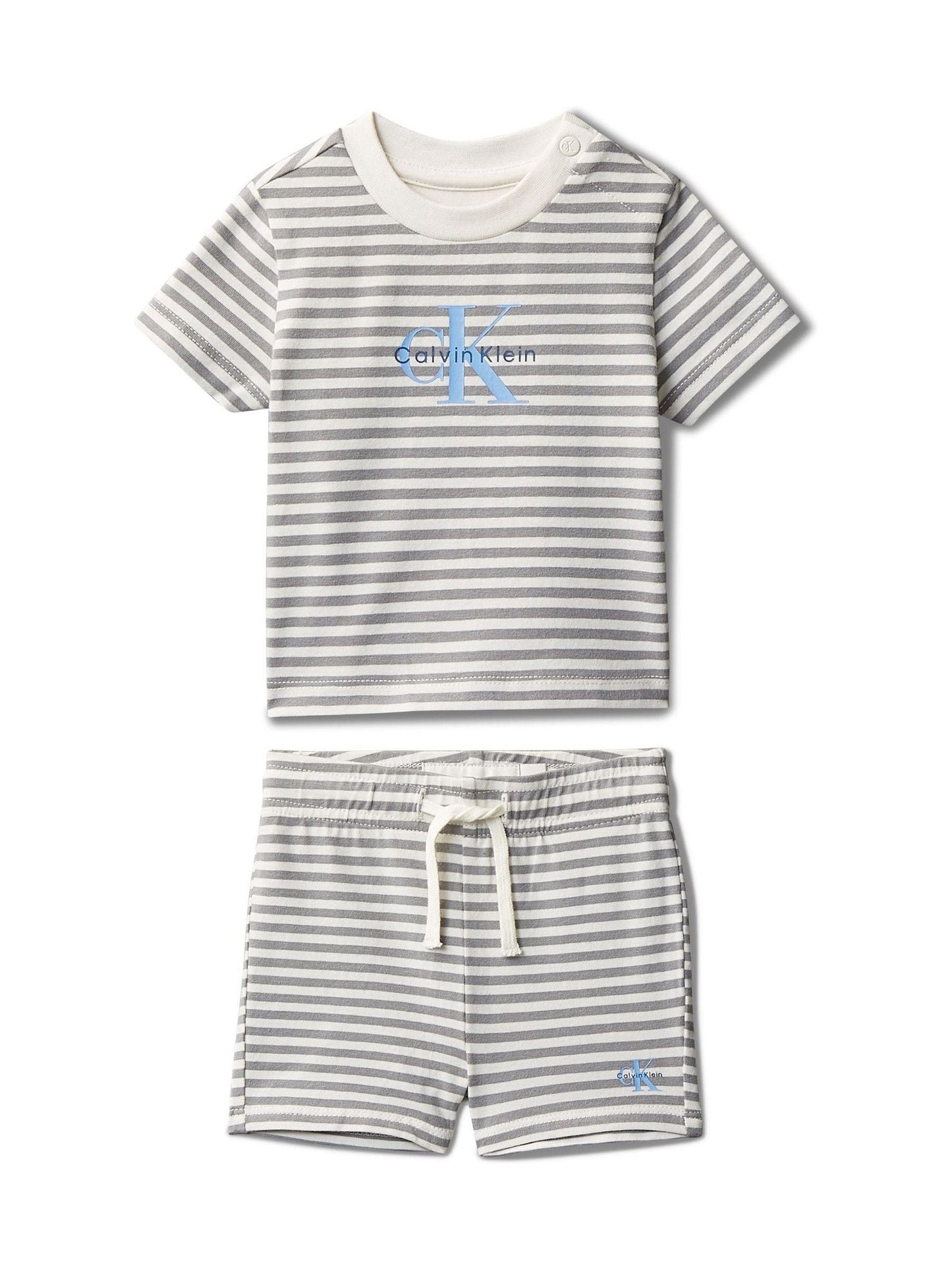 Calvin Klein White Knit Shorts 2 Piece Set image 1