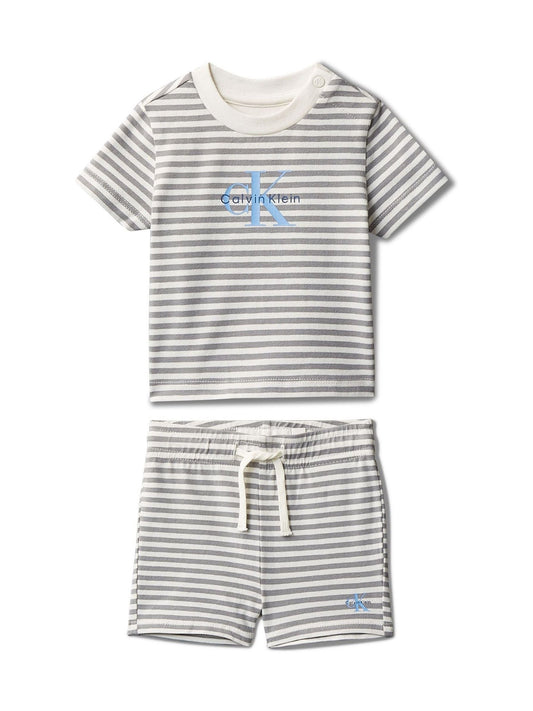 Calvin Klein White Knit Shorts 2 Piece Set image 1