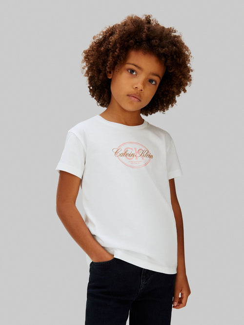 Calvin Klein White Script Logo T-Shirt image 1