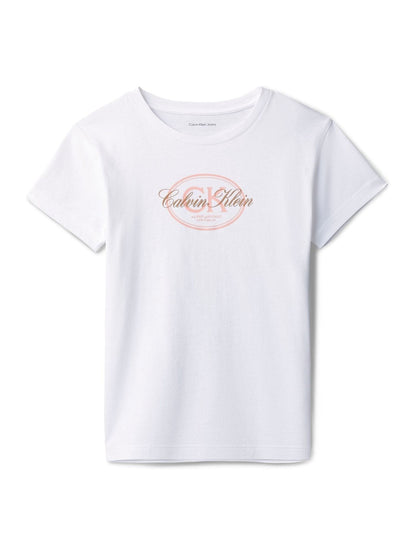 Calvin Klein White Script Logo T-Shirt image 5