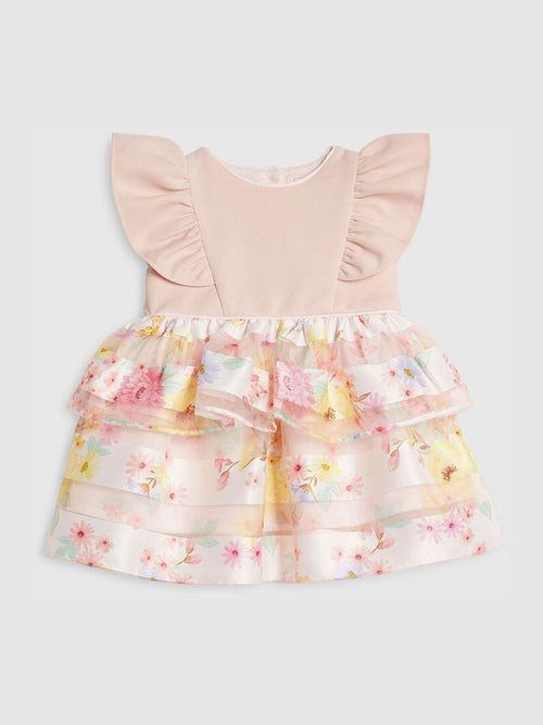 Dsiney Kidz - River Island Pink Floral Occasion Dress image 1