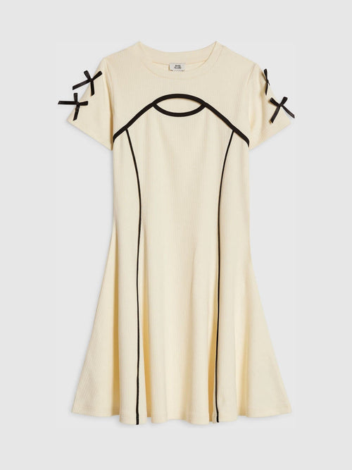 Dsiney Kidz - River Island Cream Cut Out Jersey Dress image 1