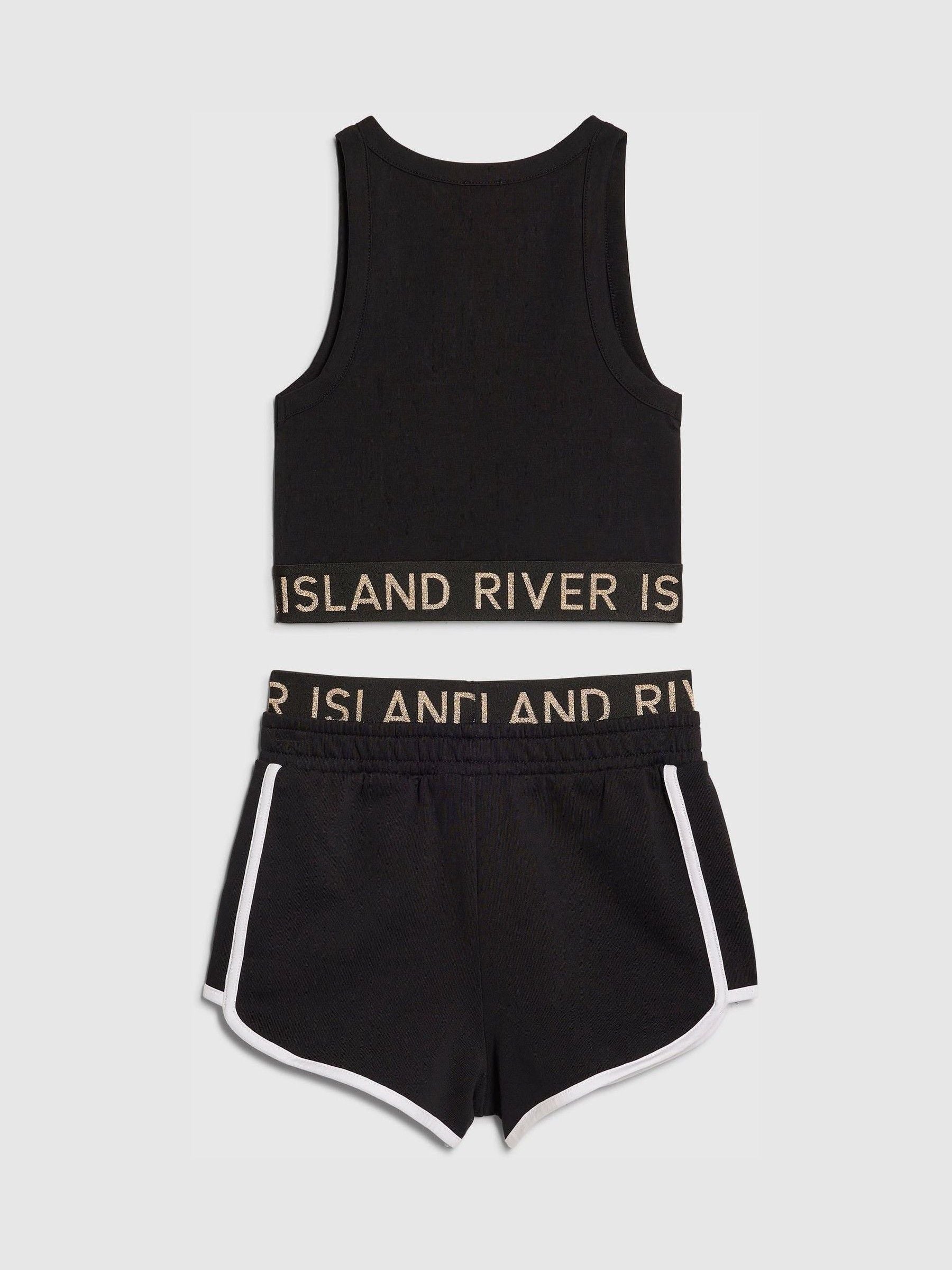 Dsiney Kidz - River Island Black Logo Tank & Runner Short Set image 2