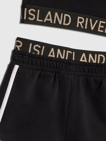 Dsiney Kidz - River Island Black Logo Tank & Runner Short Set image 3