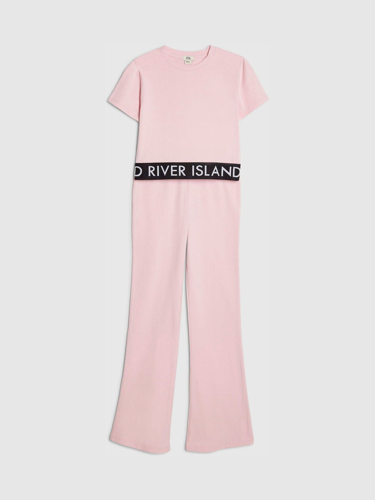 Dsiney Kidz - River Island Pink Logo T-Shirt & Kickflare Set image 3