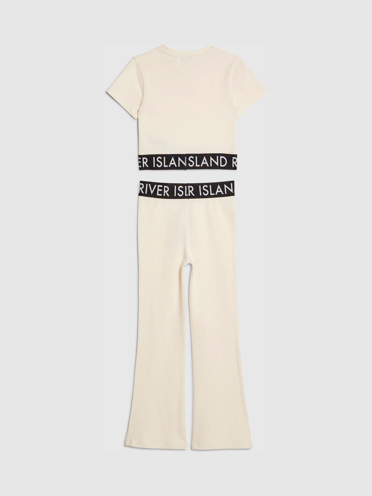 Dsiney Kidz - River Island Cream Logo T-Shirt & Kickflare Set image 2