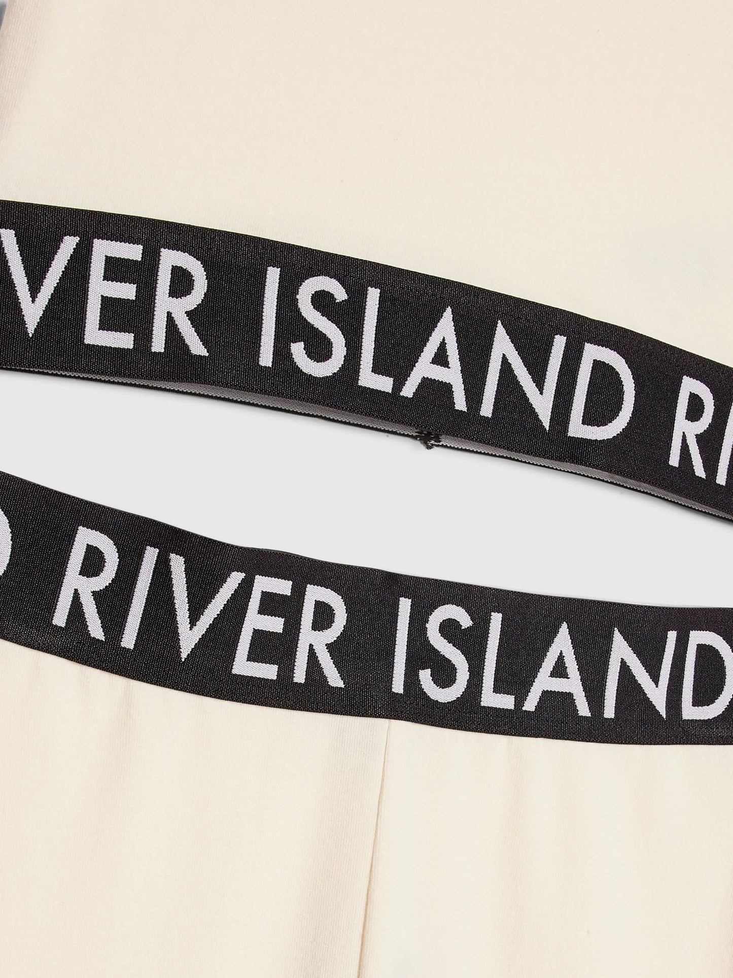 Dsiney Kidz - River Island Cream Logo T-Shirt & Kickflare Set image 4