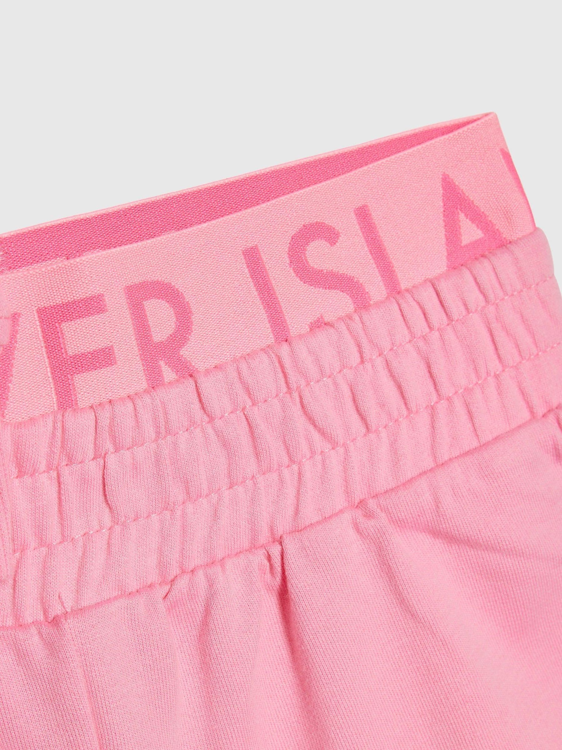 Dsiney Kidz - River Island Pink Logo T-Shirt & Runner Short Set image 5