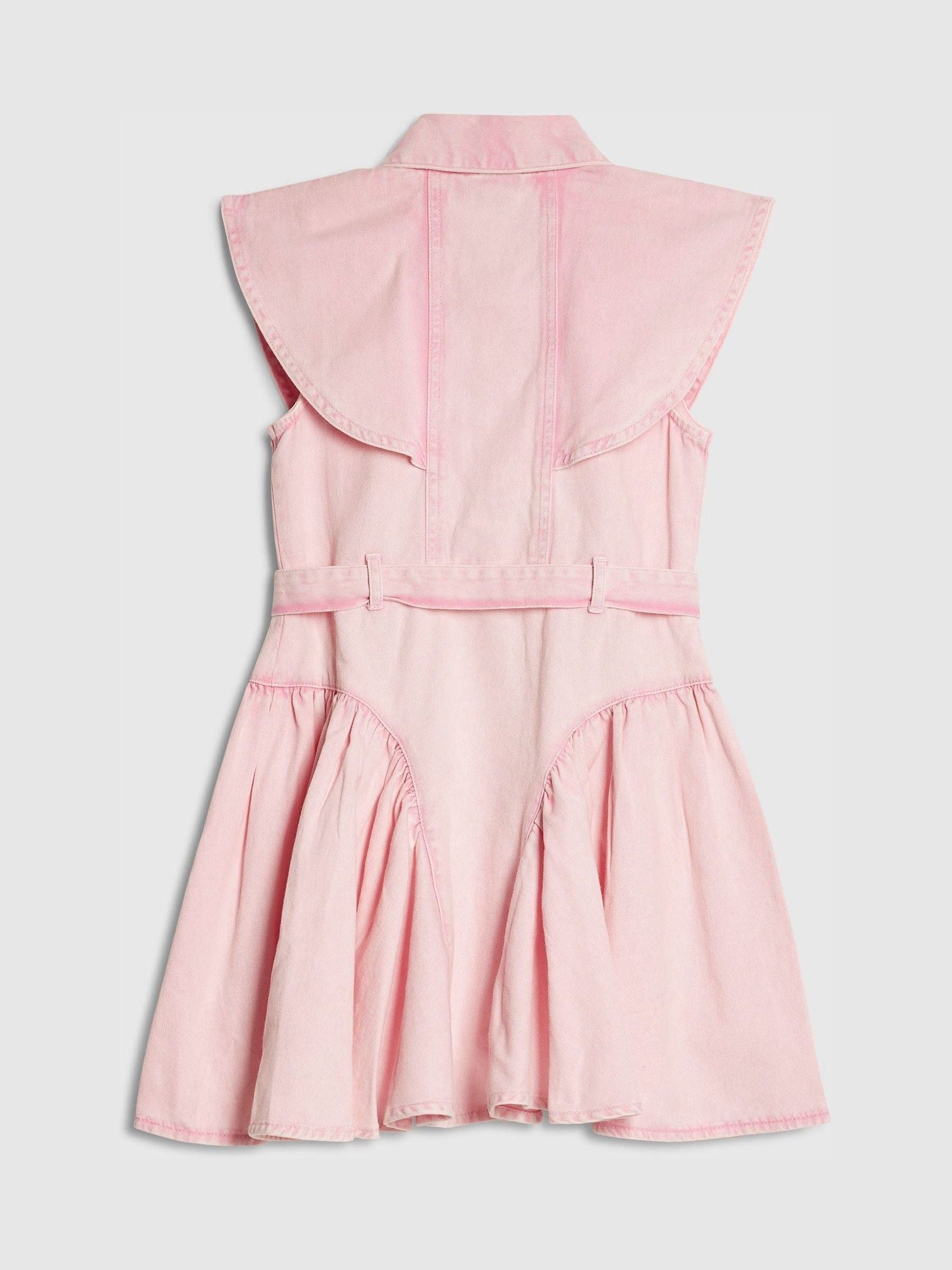 River Island Pink Denim Prom Shirt Dress image 2