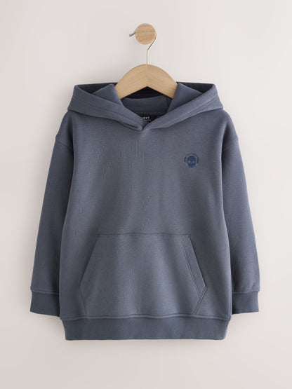 Dsiney Kidz - Grey Blue Skull Overhead Hoodie (3-16yrs) image 2