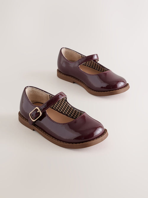 Dsiney Kidz - Burgundy Red Square Toe Mary Jane Shoes image 1