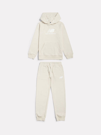 Dsiney Kidz - New Balance Natural Stacked Logo Hoodie and Joggers Set image 1