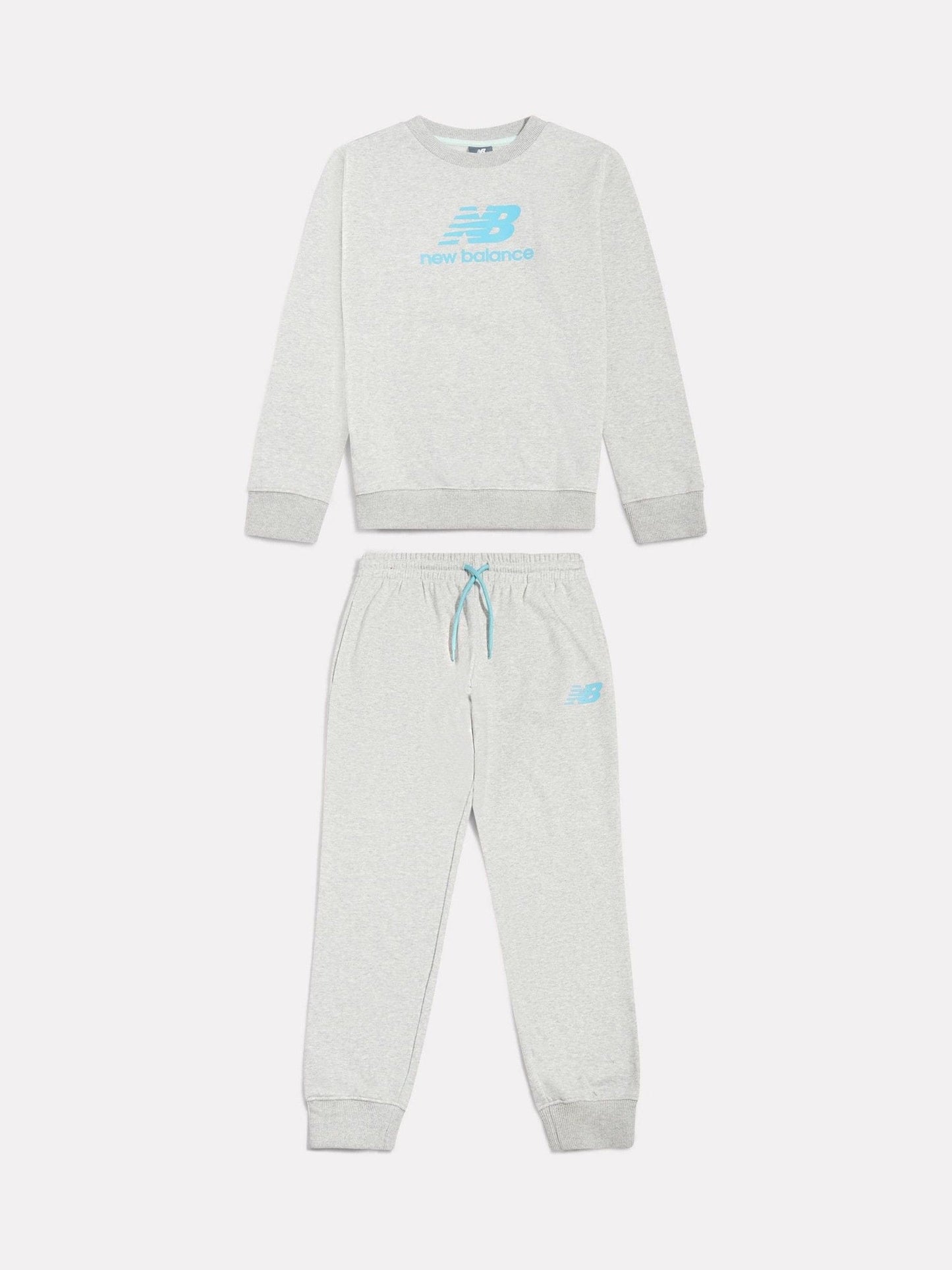 Dsiney Kidz - New Balance Grey FT Stacked Logo Crew & Joggers Set image 1