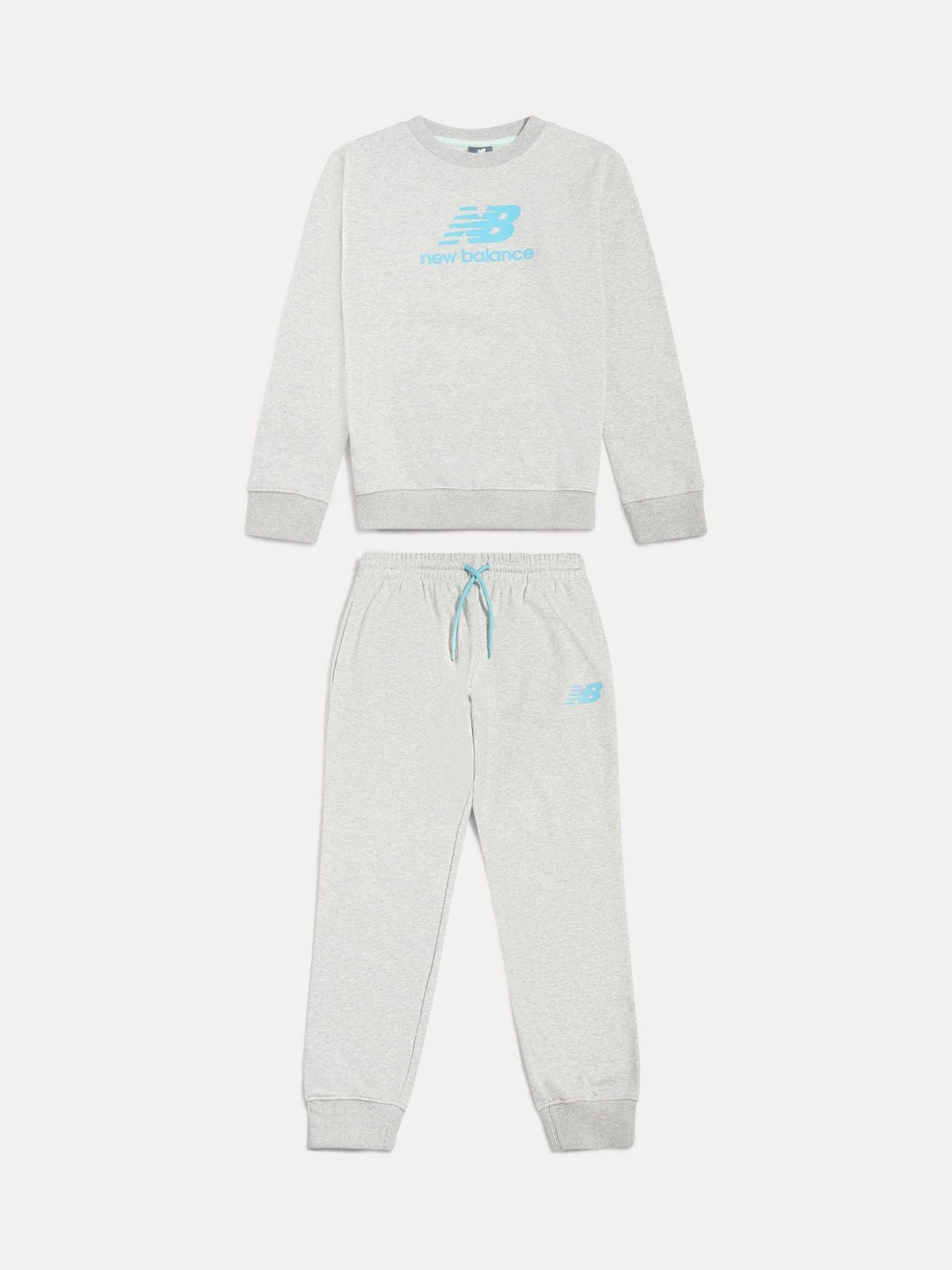 Dsiney Kidz - New Balance Grey FT Stacked Logo Crew & Joggers Set image 1
