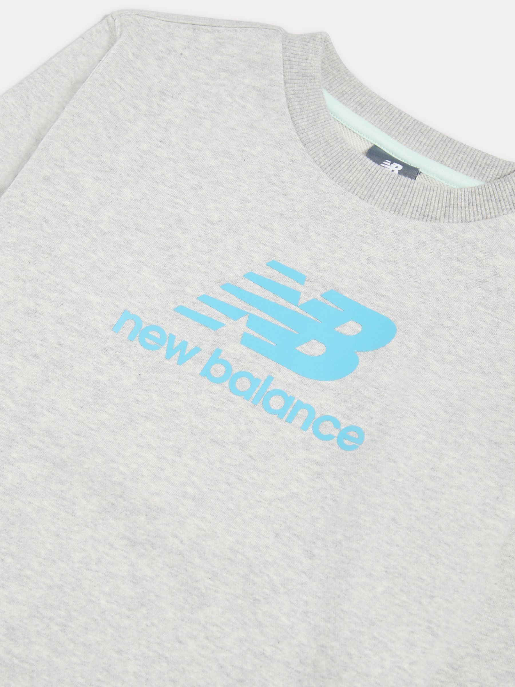 Dsiney Kidz - New Balance Grey FT Stacked Logo Crew & Joggers Set image 3