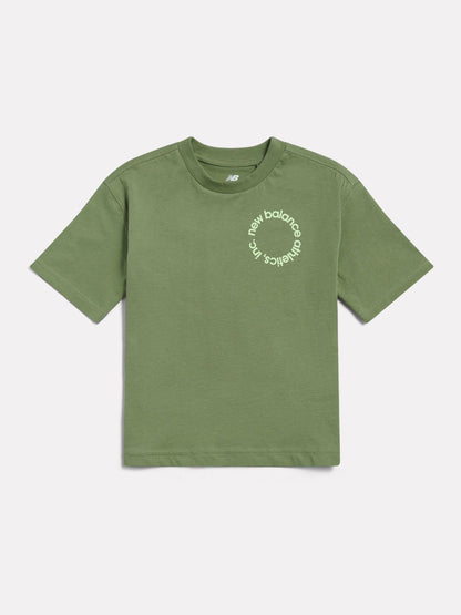 New Balance Green Circular Logo Graphic T-Shirt image 1