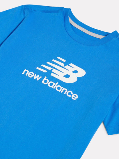 Dsiney Kidz - New Balance Light Blue Stacked Logo T-Shirt & Shorts Set image 4