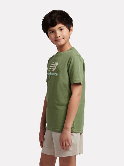 Dsiney Kidz - New Balance Green Jersey Stacked Logo T-Shirt image 2