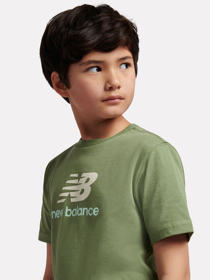 Dsiney Kidz - New Balance Green Jersey Stacked Logo T-Shirt image 4