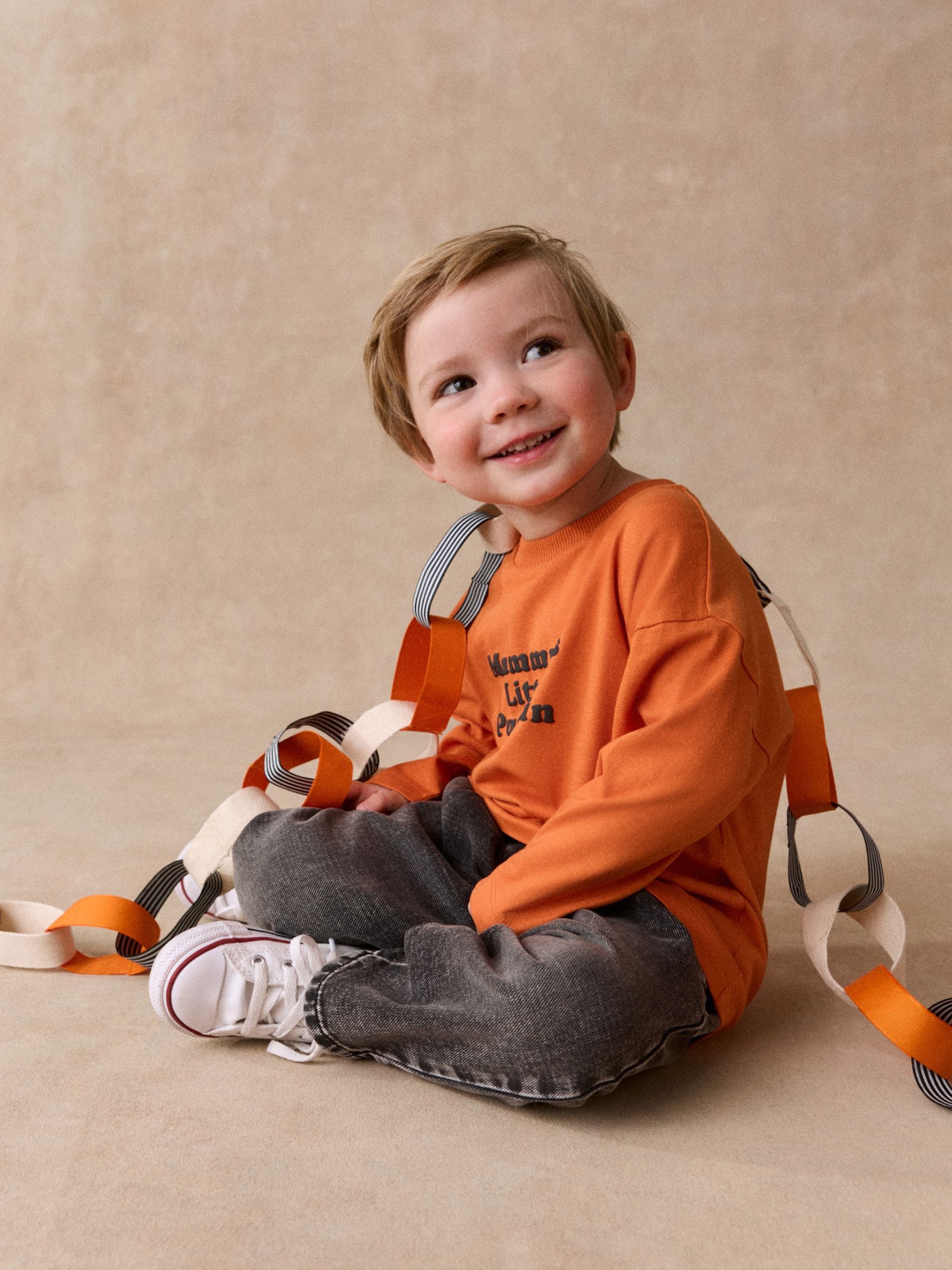 Dsiney Kidz - Orange Mummy's Little Pumpkin Slogan Long Sleeve Halloween T-Shirt (3mths-7yrs) image 4