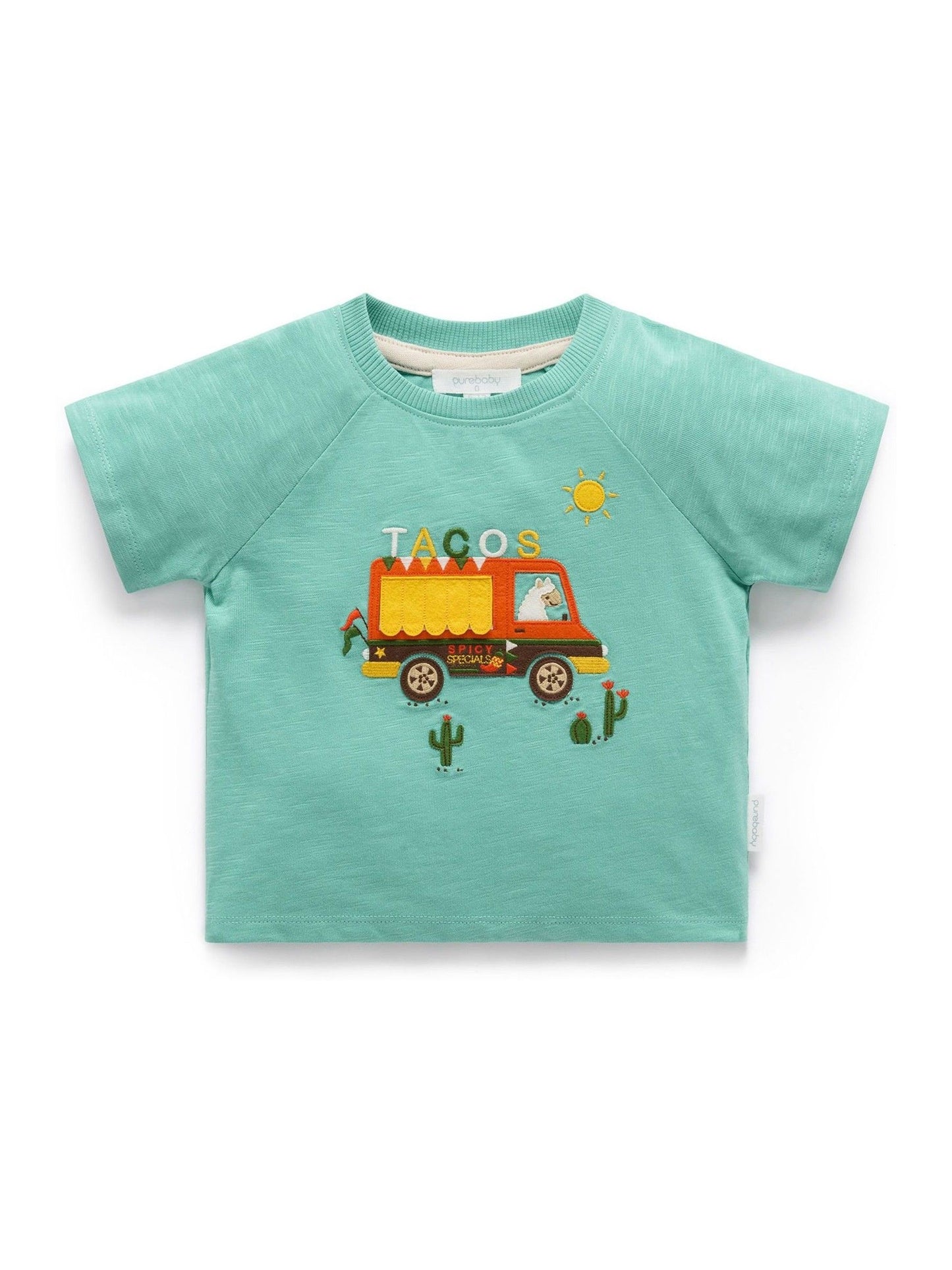 Purebaby Green Taco Truck Relaxed T-Shirt image 2
