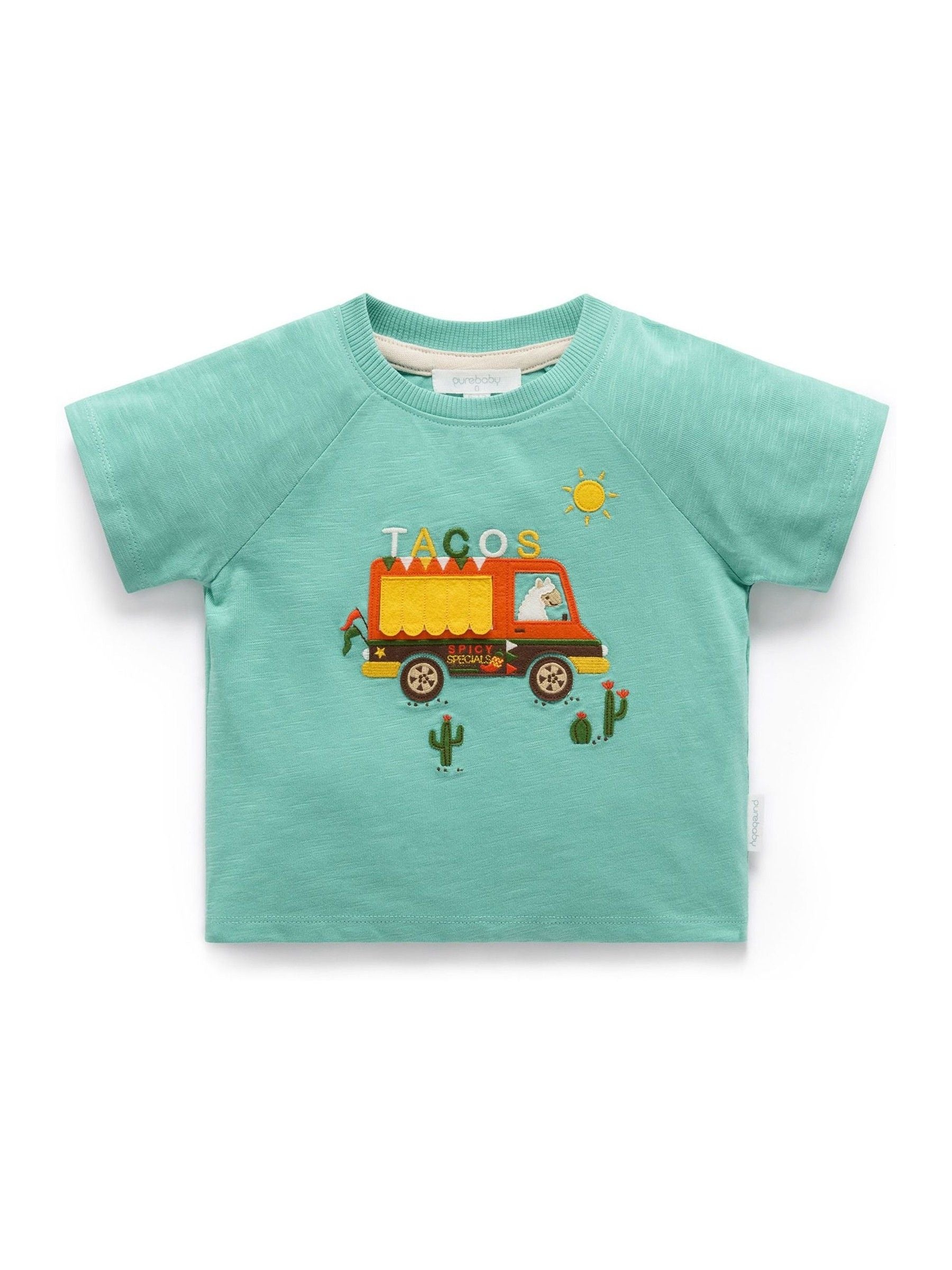 Purebaby Green Taco Truck Relaxed T-Shirt image 2