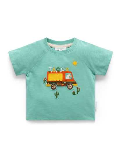 Purebaby Green Taco Truck Relaxed T-Shirt image 2