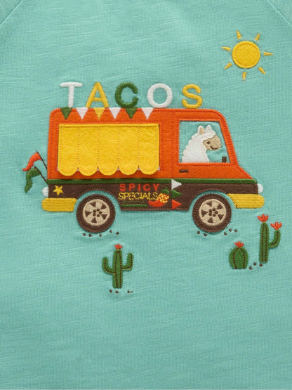 Purebaby Green Taco Truck Relaxed T-Shirt image 4