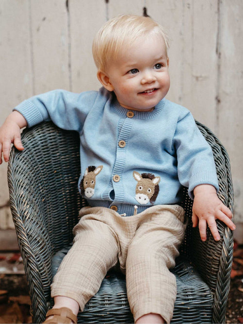 Purebaby Natural Slouchy Crinkle Cotton Joggers image 1