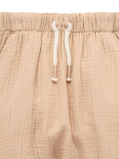 Purebaby Natural Slouchy Crinkle Cotton Joggers image 5