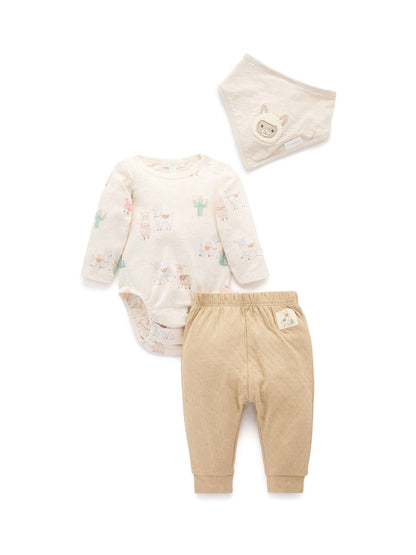 Purebaby Beige Bodysuit & Leggings Set 3 Piece image 3